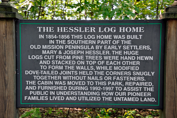sign about The Hesler Log House